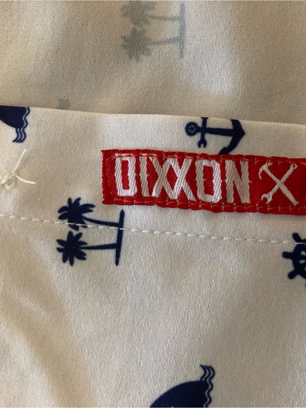 DIXXON White Short-Sleeve Nautical Anchor Print Shirt - Picture 2 of 6